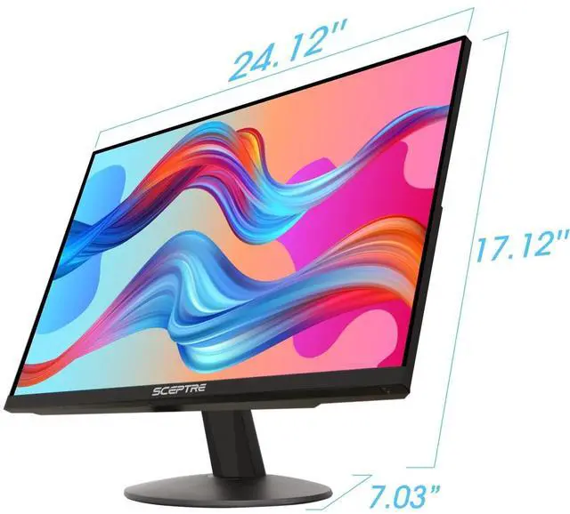 Alt view image 2 of 5 - Sceptre IPS 27-Inch Business Computer Monitor 1080p 75Hz with HDMI VGA Build-in Speakers, Machine Black 2020 (E275W-FPT), 27" IPS 75Hz