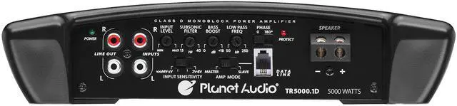 Alt view image 5 of 5 - Planet Audio TR5000.1D Class D Monoblock Car Amplifier - 5000 High Output, 1 Ohm, Low Level Inputs, Low Pass Crossover, Hook Up to Subwoofer for Bass