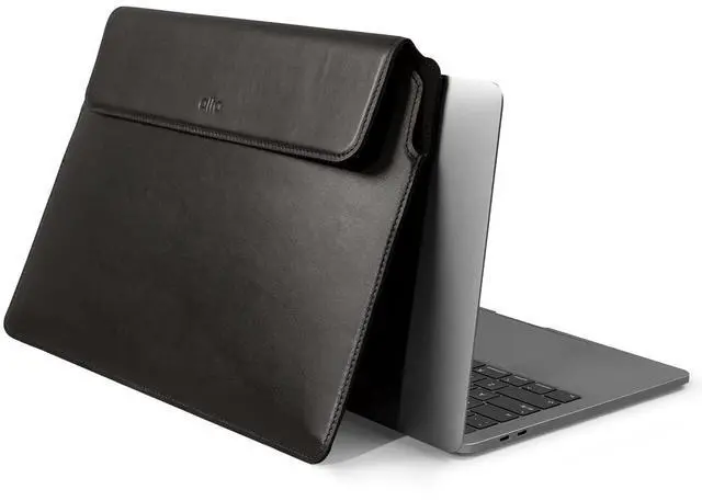 Main image of Alto Laptop Sleeve Case for MacBook Air and Pro Retina, Protective Italian Leather Case Designed for MacBook Air and Pro Retina 13inch 13.3 inch 14 inch (Raven Black)