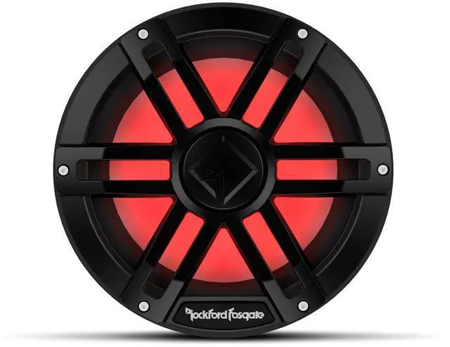 Main image of Rockford Fosgate M1D4-10B Color Optix 10" DVC 4-Ohm Multicolor LED Lighted Marine Subwoofer - Black