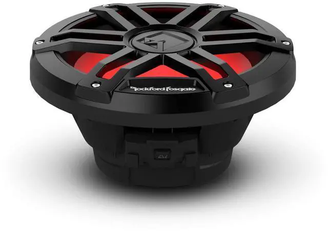 Alt view image 2 of 5 - Rockford Fosgate M1D4-10B Color Optix 10" DVC 4-Ohm Multicolor LED Lighted Marine Subwoofer - Black