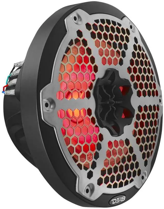 Alt view image 3 of 5 - DS18 NXL-8M/BK - 2-Way Car Speaker with Integrated Built-in Tweeter & RGB Lights, High-End Mesh Grill Coaxial Speaker, 375 Watts RMS, Car Audio Water Resistant Speakers - 8 Inches, Pair