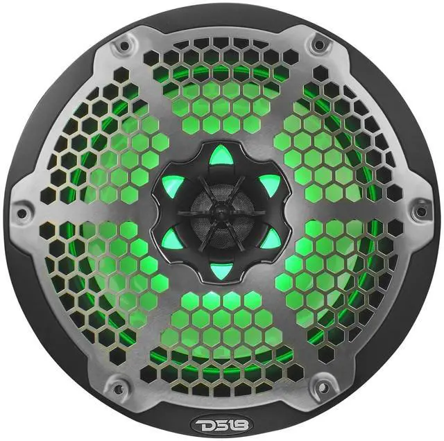 Alt view image 4 of 5 - DS18 NXL-8M/BK - 2-Way Car Speaker with Integrated Built-in Tweeter & RGB Lights, High-End Mesh Grill Coaxial Speaker, 375 Watts RMS, Car Audio Water Resistant Speakers - 8 Inches, Pair