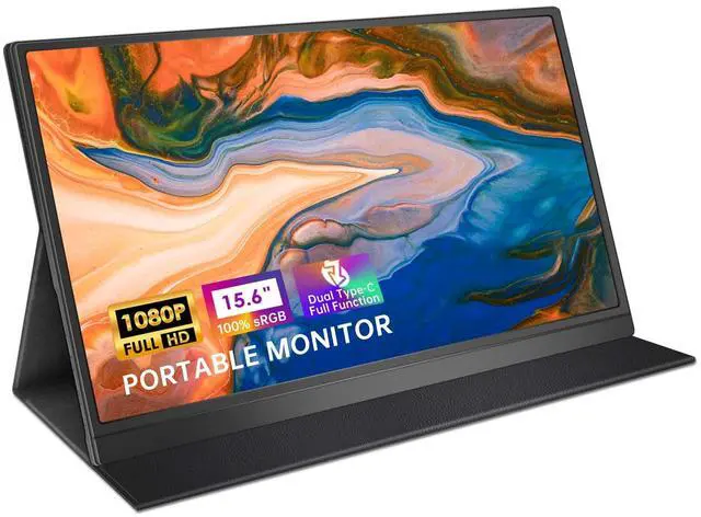 Main image of HAMTYSAN 15.6 Inch FHD 1080P Portable Laptop Monitor, USB C HDMI Second External Monitor for Laptop, Desktop, Mac, Tablet, Phones, PS4/5, Xbox, Switch, Dual Speaker with Protective Case
