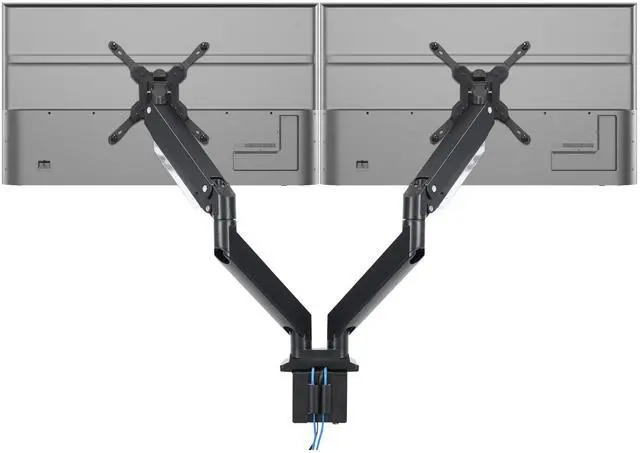 Main image of MOUNT-IT! Heavy Duty Dual Monitor Desk Mount with USB 3.0 Ports | 33 lbs Capacity Per Arm | Adjustable Gas Spring, Double Arms for Computer Monitors, Full Motion Articulating, VESA (17-35 inches)