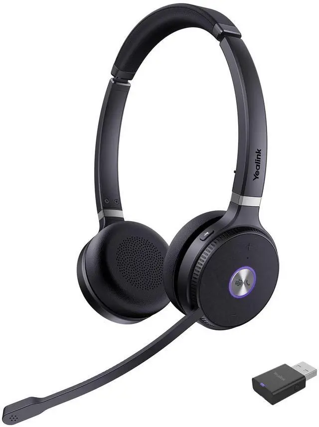Main image of Yealink WH62 Portable Wireless Headset with Dongle Computer Headset with Microphone (for Teams Optimized, WH62 with Dongle)