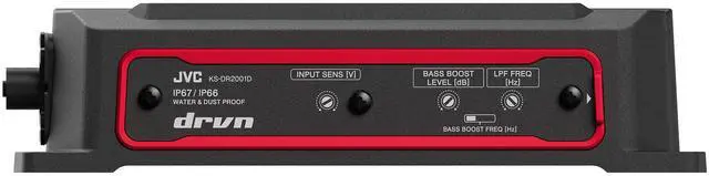Alt view image 4 of 5 - JVC KS-DR2001D 600W Mono Compact Digital Amplifier for Car, Marine, UTV & Motorsport Vehicles, Solid Corrosion-Resistant Aluminum Chassis, IPX6, IPX7 & IP6X Certified and Vibration-Proof