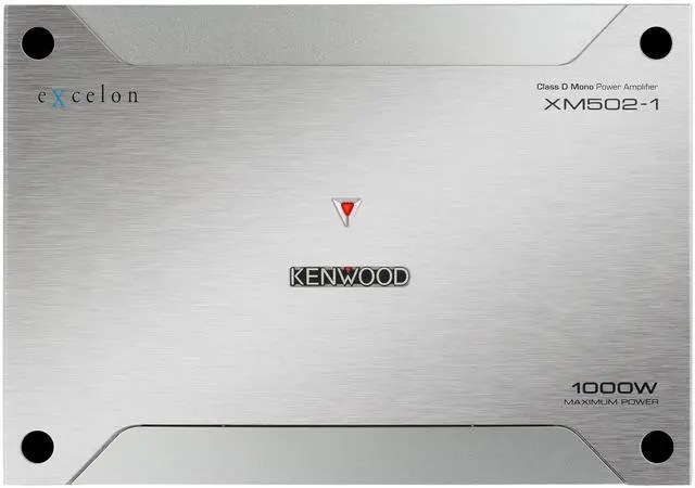 Alt view image 2 of 4 - KENWOOD XM502-1 Excelon Marine/Motorsport Mono Subwoofer Car Amplifier | 500W RMS | Class-D Design | Weatherproof & Compact | Bass Boost & Subsonic Filter | Remote Control Compatible | 2-Year Warranty