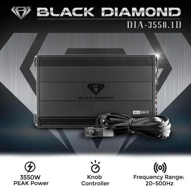 Alt view image 2 of 5 - Black Diamond DIA-3550.1D Car Audio Amplifier  1 Channel, Monoblock, Class D, 3550 Watts