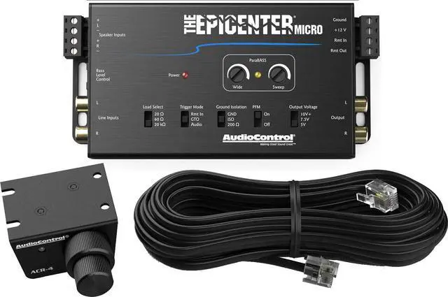 Alt view image 2 of 5 - AudioControl The EPICENTER Micro Bass Restoration Processor & Line Output Converter, Car Audio Compact Bass Booster w/ACR-4 Remote Control