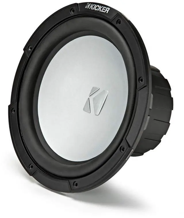 Alt view image 4 of 5 - Kicker 45KMF104 10" Weather-Proof Subwoofer for Freeair Applications - Kicker 45KMG10C 10" LED Grille (Charcoal)