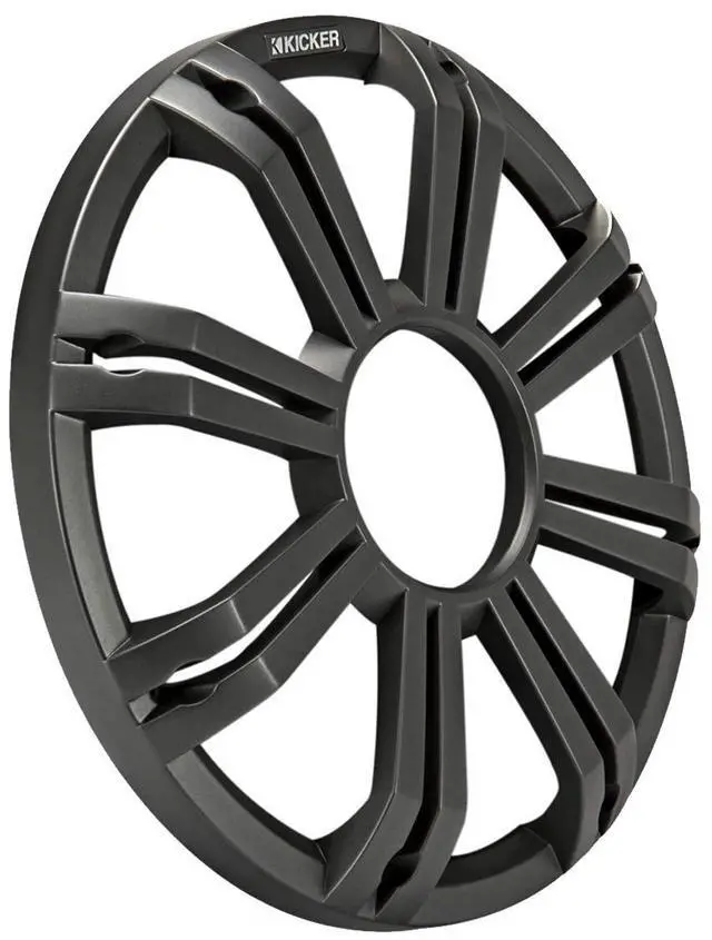 Alt view image 5 of 5 - Kicker 45KMF104 10" Weather-Proof Subwoofer for Freeair Applications - Kicker 45KMG10C 10" LED Grille (Charcoal)