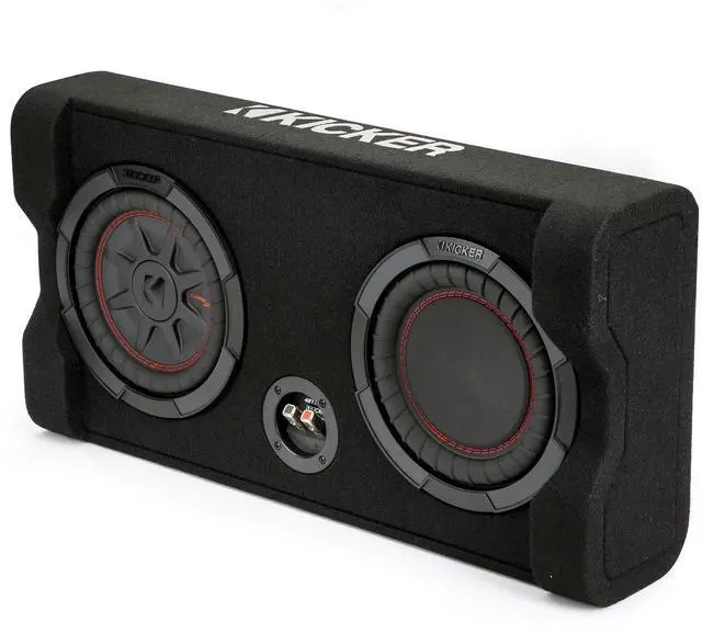 Alt view image 3 of 5 - Kicker 48TRTP82 TRTP 8-inch Thin Down Firing Subwoofer and Passive Radiator Enclosure, 2-Ohm