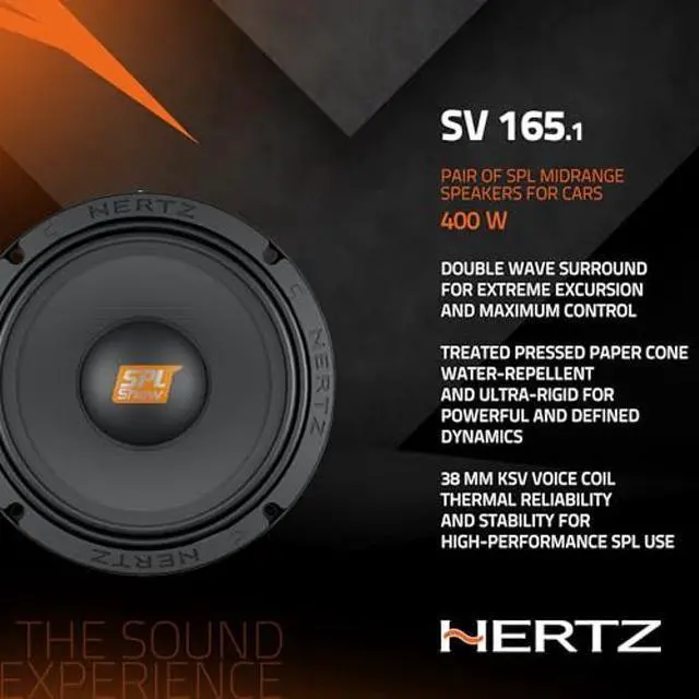 Alt view image 4 of 5 - Hertz SPL Show Series SV-1651 6.5" 4-Ohm SPL Midrange Speaker Drivers (Pair)