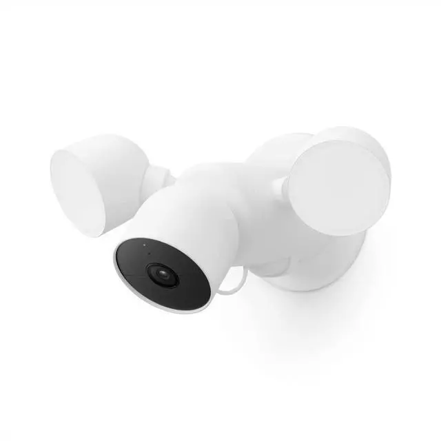 Main image of Google Nest Cam with Floodlight - Outdoor Camera - Floodlight Security Camera, White, 1 Count (Pack of 1)