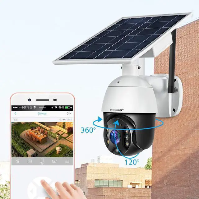 Alt view image 5 of 5 - BOAVISION Wireless Security Camera Outdoor with Cellular 4G Network Solar Battery, Home Video Surveillance System, PIR Radar Motion Detection, Full-Color Night Vision 2-Way Audio, Pan Tilt, IP65
