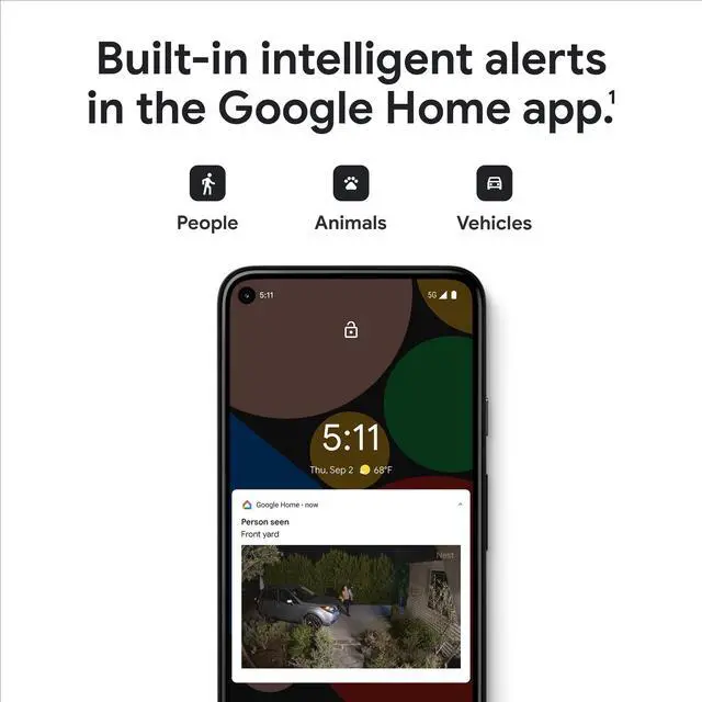 Alt view image 2 of 5 - Google Nest Cam with Floodlight - Outdoor Camera - Floodlight Security Camera, White, 1 Count (Pack of 1)