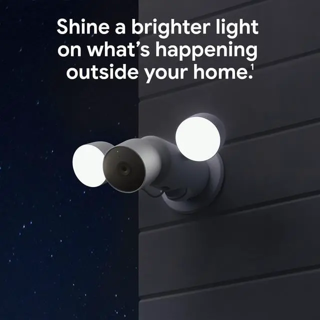 Alt view image 3 of 5 - Google Nest Cam with Floodlight - Outdoor Camera - Floodlight Security Camera, White, 1 Count (Pack of 1)