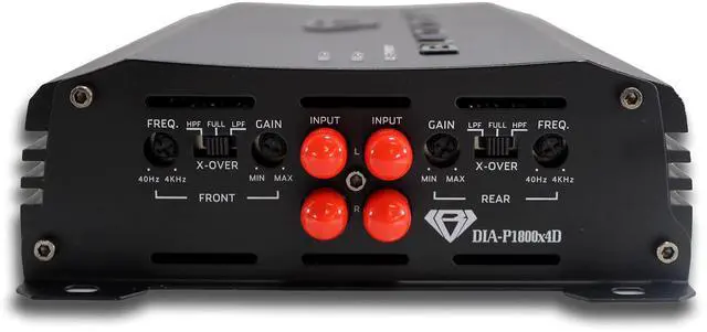 Alt view image 3 of 5 - Black Diamond DIA-P1800X4D 4-Channel Amplifier Class D 3600 Watt Full Range, Car Amplifier 4 Channels