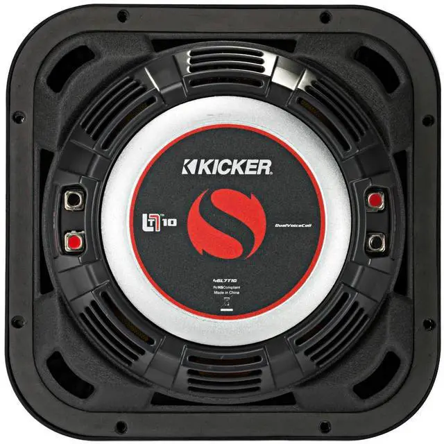Alt view image 5 of 5 - Kicker 46L7T102 L7T L7-Thin 10-Inch (25cm) Subwoofer, Dual Voice Coil, 2-Ohm, 500 Watt