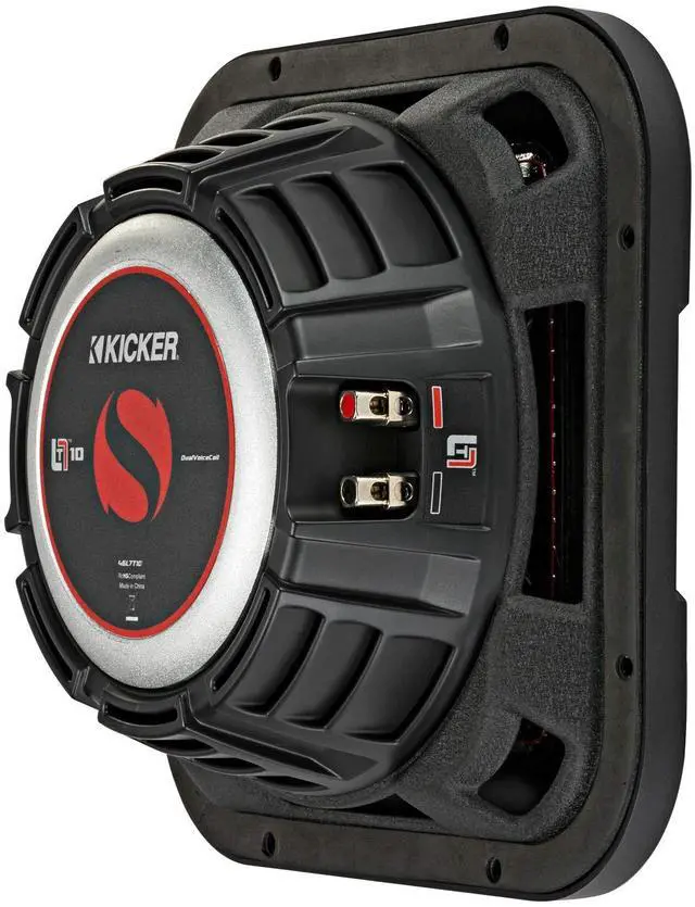 Alt view image 4 of 5 - Kicker 46L7T102 L7T L7-Thin 10-Inch (25cm) Subwoofer, Dual Voice Coil, 2-Ohm, 500 Watt