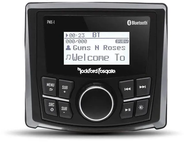 Main image of Rockford Fosgate Punch Marine PMX-1 Digital Media Receiver with 2.3" Dot Matrix LCD Display