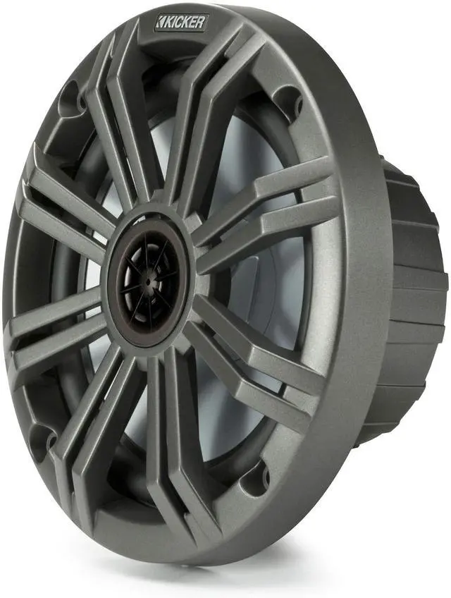 Alt view image 2 of 5 - KICKER 6.5" Charcoal Marine Speakers (Qty-4) 2 Pairs of OEM Replacement Speakers