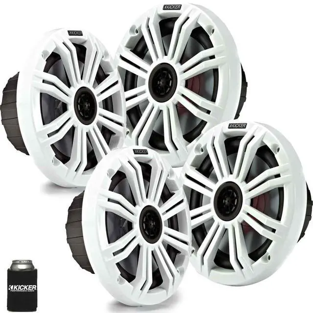 Main image of KICKER 6.5" White Marine Speakers (Qty-4) 2 Pairs of OEM Replacement Speakers