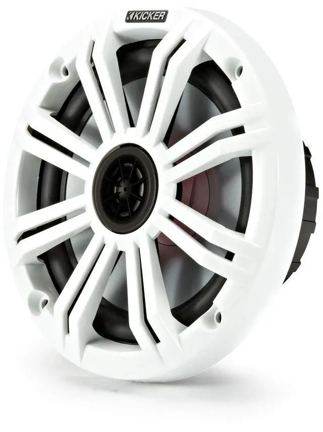 Alt view image 3 of 5 - KICKER 6.5" White Marine Speakers (Qty-4) 2 Pairs of OEM Replacement Speakers