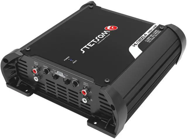 Alt view image 4 of 5 - Stetsom HL 1200.4 2 Ohm Multichannel Stereo Car Audio Amplifier, HL1200.4 1.2K Watts RMS, 4 Channel, 2 Stable Full Range HD Sound Quality MD Crossover HPF LPF Bass Boost Front Rear Bridge