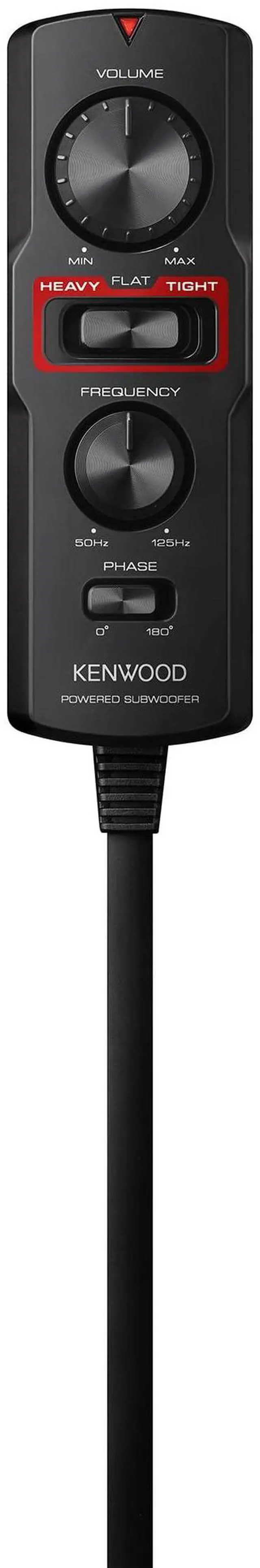 Alt view image 3 of 3 - Kenwood KSC-PSW7EQ Active Compact Subwoofer with Active EQ (160 Watt Output Power, Class-D Amplifier, Aluminium Housing, Cable Remote Control)