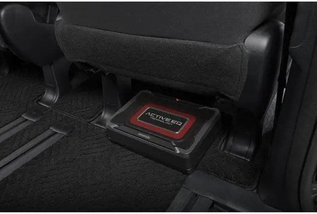 Alt view image 2 of 3 - Kenwood KSC-PSW7EQ Active Compact Subwoofer with Active EQ (160 Watt Output Power, Class-D Amplifier, Aluminium Housing, Cable Remote Control)