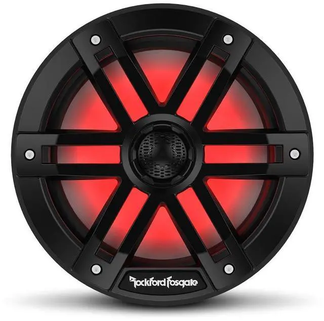 Alt view image 2 of 2 - Rockford Fosgate M1-8B Color Optix 8 2-Way Coaxial Multicolor LED Lighted Marine Speakers - Black (Pair)