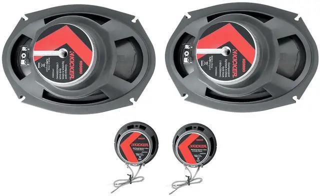 Alt view image 2 of 5 - KICKER 48KSS269 6x9" 200w Car Component Speakers w/ 2.75" Mid/Tweeters KSS269