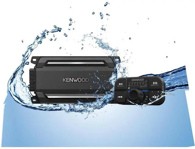 Main image of KENWOOD KAC-M5024BT Compact 4-Channel 600 Watt Car Amplifier with Bluetooth Streaming. Built for Marine, ATV and Powersport Applications. Waterproof, Dustproof, Rust Proof and Vibration Proof