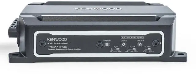 Alt view image 5 of 5 - KENWOOD KAC-M5024BT Compact 4-Channel 600 Watt Car Amplifier with Bluetooth Streaming. Built for Marine, ATV and Powersport Applications. Waterproof, Dustproof, Rust Proof and Vibration Proof