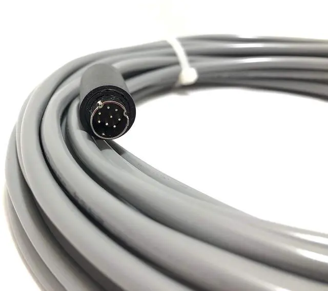 Alt view image 2 of 3 - Go Electronic 100' EVI Control Cable VISCA RS232 Cable for Sony, PTZ Optics, and Other VISCA Compatible Cameras (8 Pin Mini Din to 9 Pin D-Sub Serial Computer Connector) Made in The USA