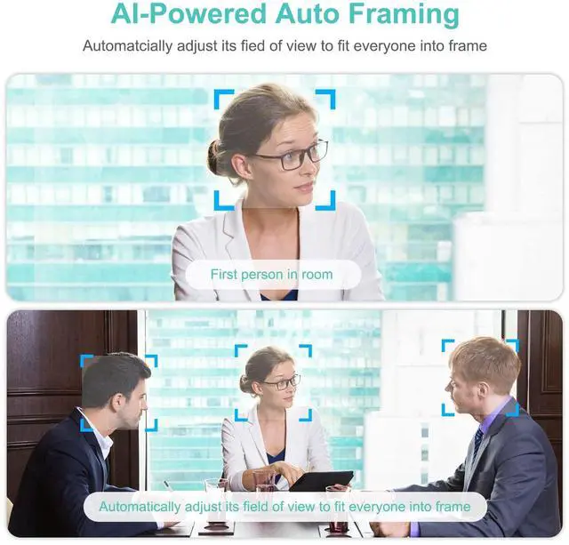 Alt view image 4 of 5 - RayBit 4K Pro Audio and Video Conference Room Camera with Remote Control for Windows TV, AI-Powered HD Webcam with Microphone & Speaker for Desktop Computer/PC/Monitor/Laptop/Teams/Zoom/Skype