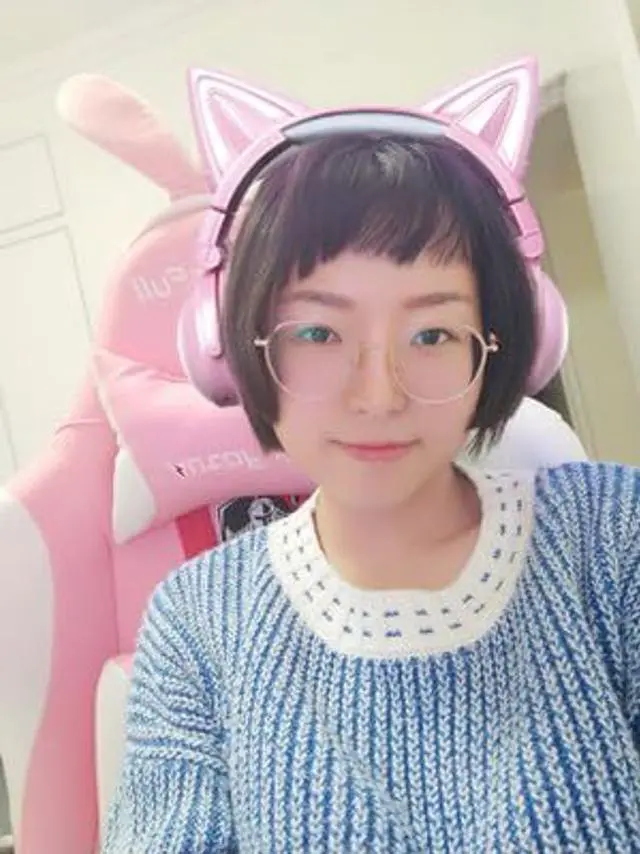 Alt view image 2 of 5 - kuayang Wireless Cat Ear Headphones (12 Color Changing) with & 3.5mm Jack, Gaming Pro, Bluetooth&Wired Connection (Pink)