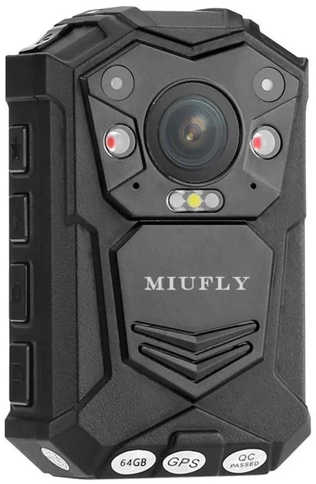 Main image of MIUFLY 1296P FHD Body Camera Indoor and Outdoor Use with 2 Inch Display, GPS, Night Vision (64GB)