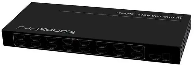Alt view image 2 of 4 - Kanex Pro HDSP164K 4K HDMI 16-Port Distribution Amplifier Black