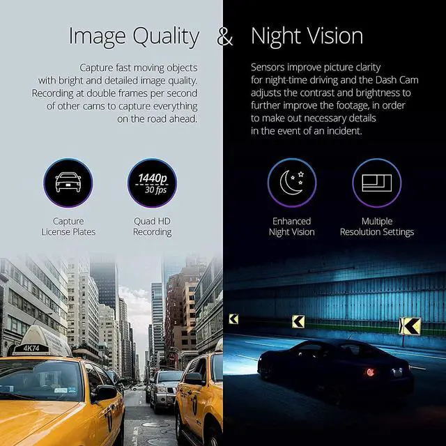 Alt view image 3 of 5 - Nextbase 422GW Dash Cam Front + Rear Window Camera with 32GB SD Card - Full 1440p/30fps Quad HD Small in Car- WiFi Bluetooth GPS- Alexa Voice Control- Parking Mode Night Vision- 280/360 Degree Dual 6