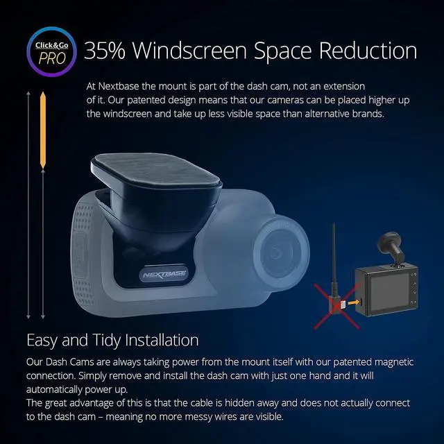 Alt view image 4 of 5 - Nextbase 422GW Dash Cam Front + Rear Window Camera with 32GB SD Card - Full 1440p/30fps Quad HD Small in Car- WiFi Bluetooth GPS- Alexa Voice Control- Parking Mode Night Vision- 280/360 Degree Dual 6