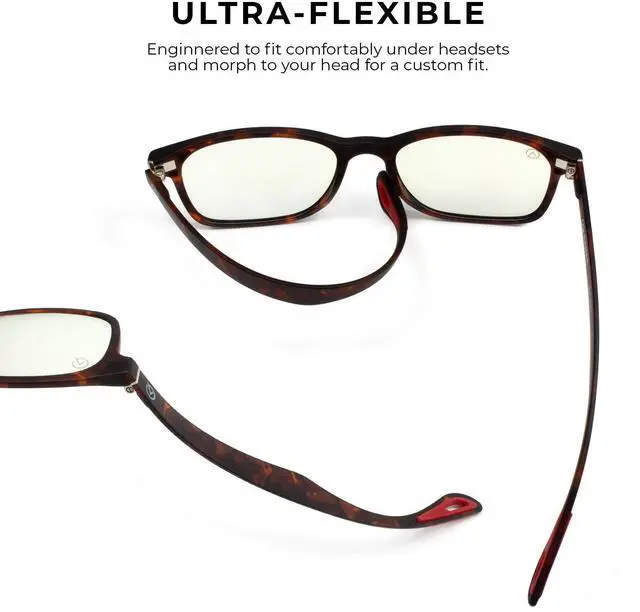 Alt view image 4 of 5 - Gamer Advantage Blue Light Gaming Glasses - Professional Grade Technology Glasses for Gamers - Blue Light Blocking