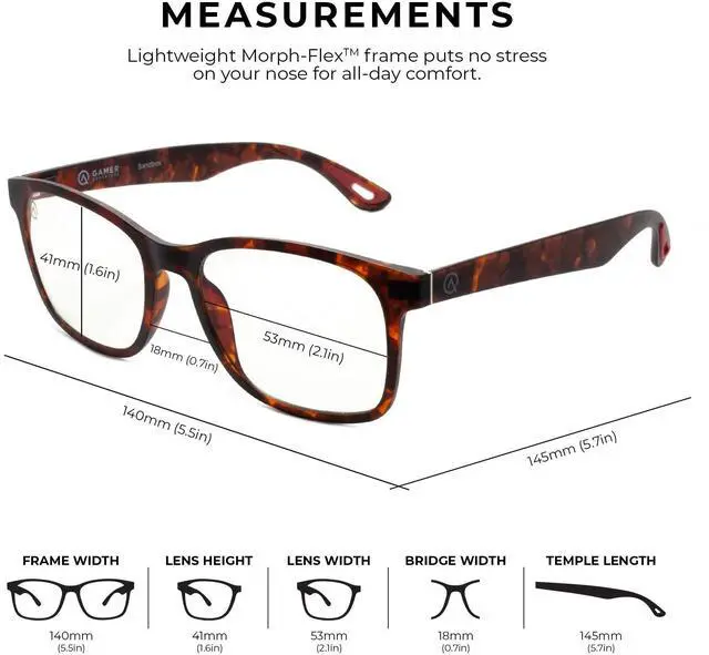 Alt view image 5 of 5 - Gamer Advantage Blue Light Gaming Glasses - Professional Grade Technology Glasses for Gamers - Blue Light Blocking