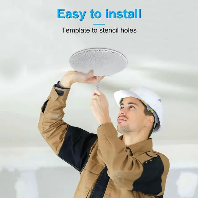 Alt view image 5 of 5 - Herdio 4 Inch 320 Watts 2-Way Bluetooth Ceiling Speakers Package Perfect for Home Theater System, Living Room,Office,Flush Mount4 Speakers