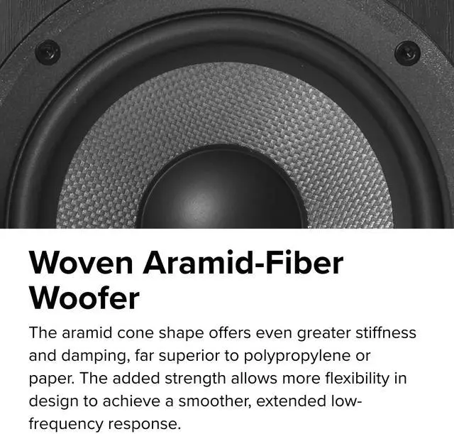 Alt view image 4 of 5 - ELAC Debut 2.0 C5.2 Center Channel Speaker, Black - 1 Cloth Dome Tweeter & Dual 5.25 Aramid Fiber Woofers - 2-Way Bass Reflex - Up to 35,000 Hz Response