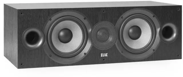 Main image of ELAC Debut 2.0 C6.2 Center Channel Speaker, Black - 1 Cloth Dome Tweeter & Dual 6.5 Aramid Fiber Woofers - 2-Way Bass Reflex - Up to 35,000 Hz Response