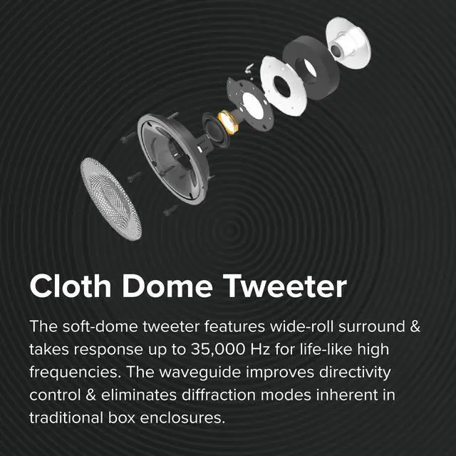 Alt view image 3 of 5 - ELAC Debut 2.0 C6.2 Center Channel Speaker, Black - 1 Cloth Dome Tweeter & Dual 6.5 Aramid Fiber Woofers - 2-Way Bass Reflex - Up to 35,000 Hz Response