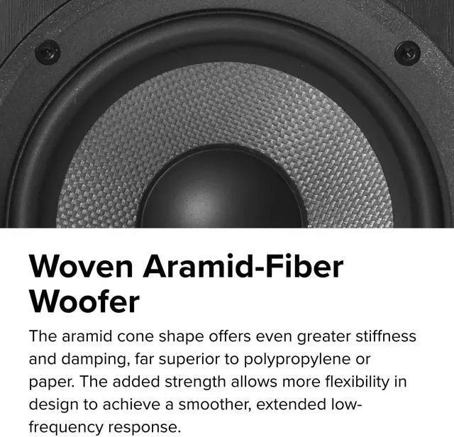 Alt view image 4 of 5 - ELAC Debut 2.0 C6.2 Center Channel Speaker, Black - 1 Cloth Dome Tweeter & Dual 6.5 Aramid Fiber Woofers - 2-Way Bass Reflex - Up to 35,000 Hz Response